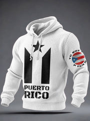 Men's Puerto Rico Proud Art Printed Hoodie