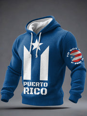 Men's Puerto Rico Proud Art Printed Hoodie