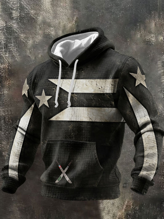 Men's Puerto Rico Proud Art Printed Hoodie