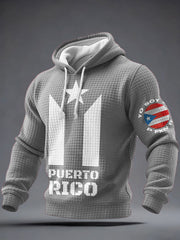 Men's Puerto Rico Proud Art Printed Hoodie