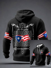 Men's Puerto Rico Proud Art Printed Hoodie