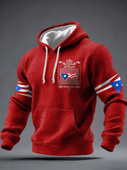 Men's Puerto Rico Proud Art Printed Hoodie