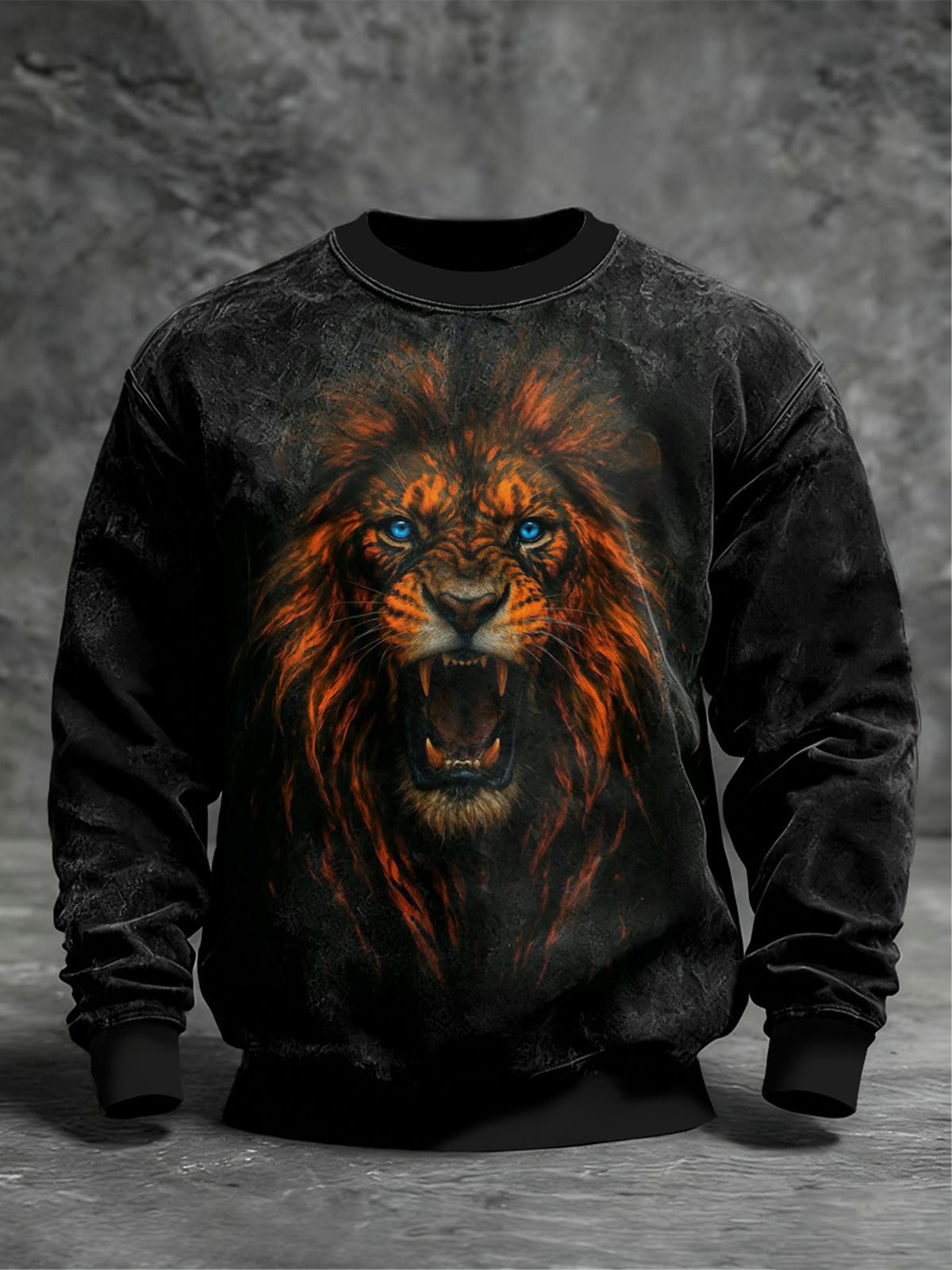 Men's Art Lion Crew Neck Sweatshirt