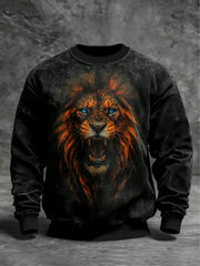 Men's Art Lion Crew Neck Sweatshirt