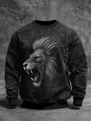 Men's Art Lion Crew Neck Sweatshirt