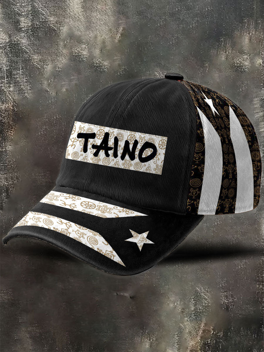 Unisex Puerto Rico Taino Proud Art Printed Hat