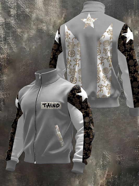 Men's Puerto Rico Taino Proud Art Printed Coat