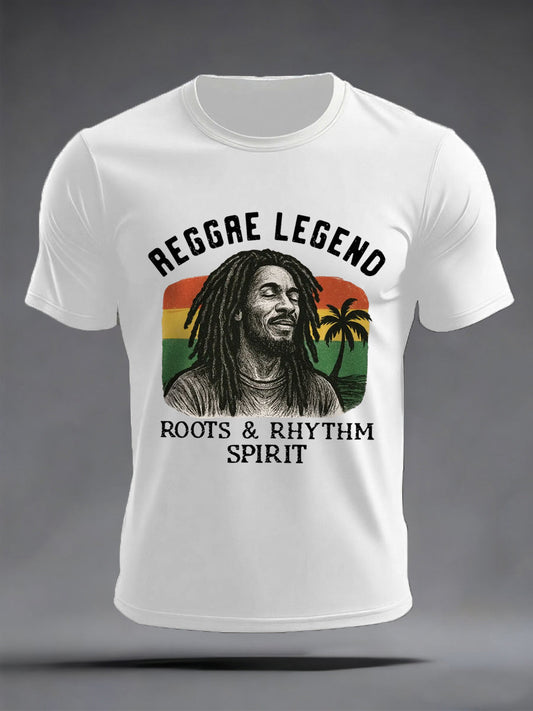 Men's Reggae Legend Print Commemorative Tee