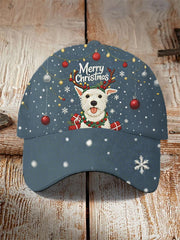 Unisex Christmas Cute Dog Denim Patchwork Hat