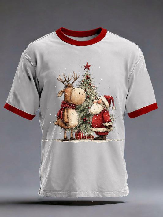 Men's Christmas Printed Casual T-shirt