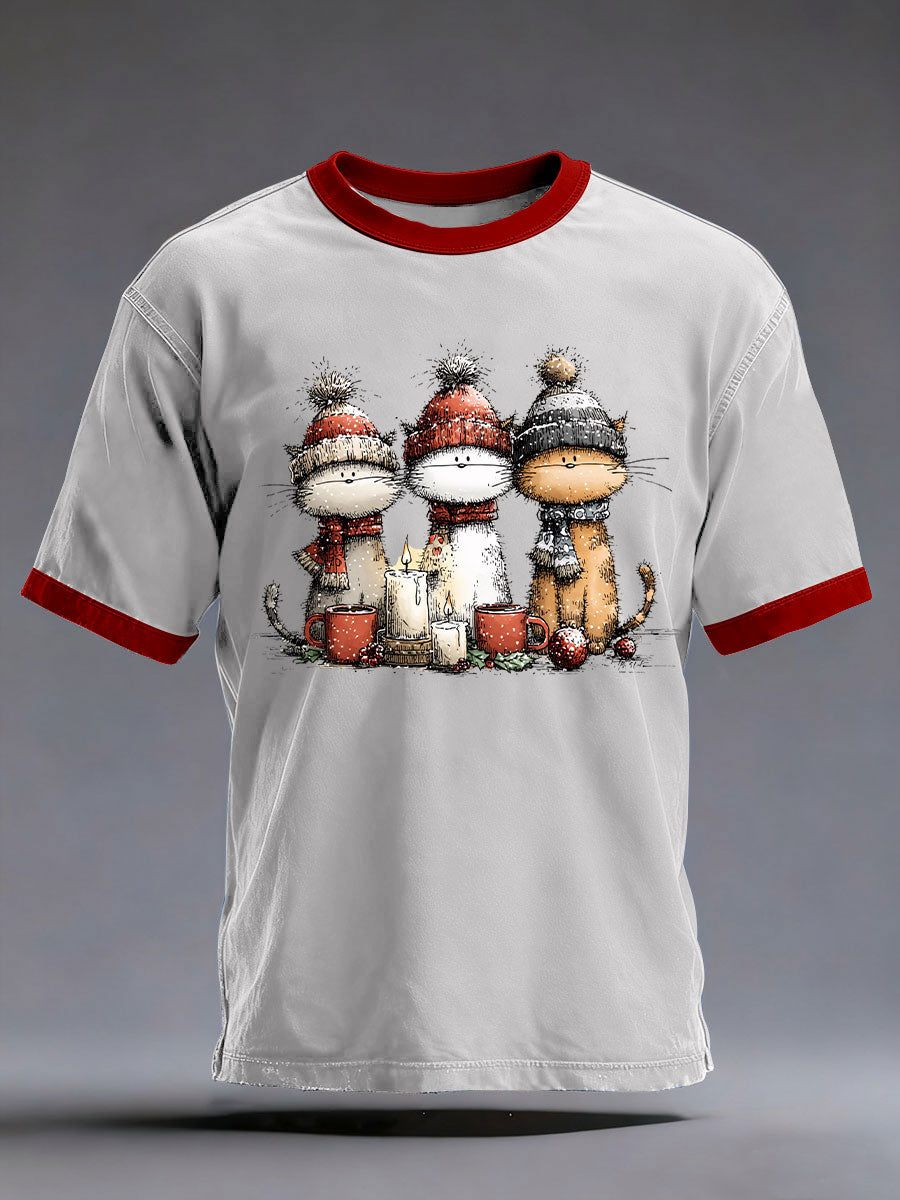 Men's Christmas Printed Casual T-shirt