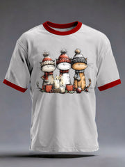 Men's Christmas Printed Casual T-shirt