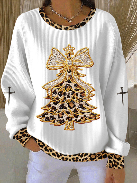 Women's Christmas Cross Print Casual Sweatshirt