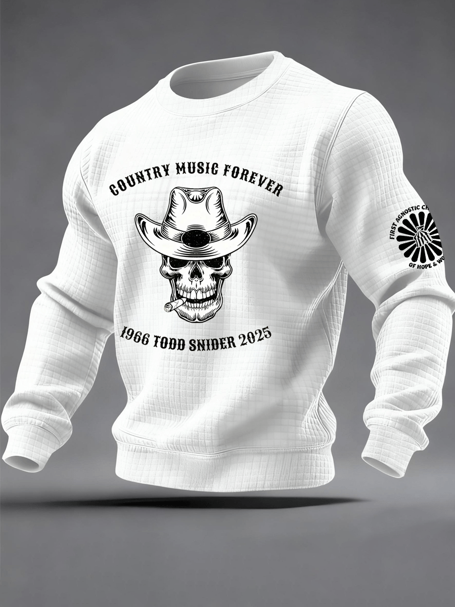 Men's Todd Snider Checkered Cotton Hoodie