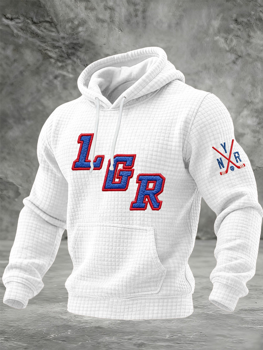 Men's ice Hockey Checkered Cotton Hoodie