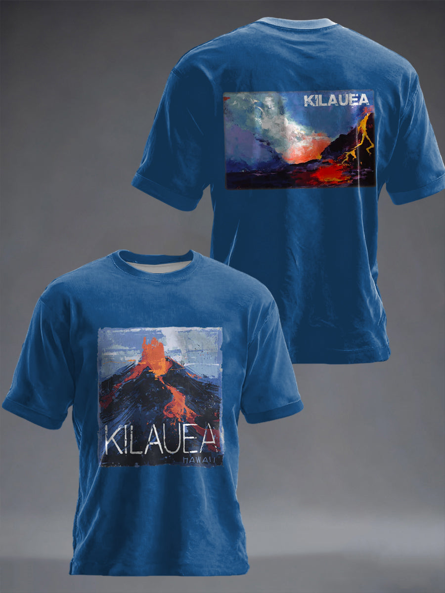 Men's Hawaii Kīlauea Volcano Inspired  short sleeves t-shirt