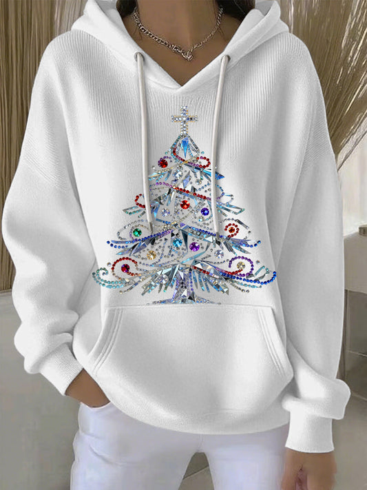 Women's Christmas Print Casual Hoodie