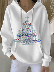 Women's Christmas Print Casual Hoodie