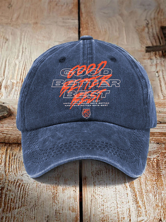 Unisex Good Better Best Print Gift For Football Fans Gameday Hat
