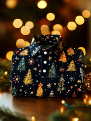Men's Christmas Printed long sleeve shirt
