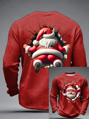 Men's Fun Santa Waffle Long Sleeve T-Shirt