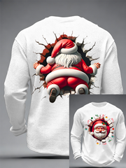 Men's Fun Santa Waffle Long Sleeve T-Shirt