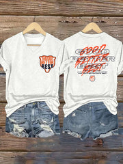 Women's Good Better Best Print Gift For Football Fans Gameday Casual V-Neck Tee
