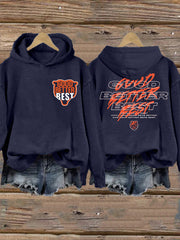 Women's Good Better Best Print Gift For Football Fans Gameday Casual Hoodie