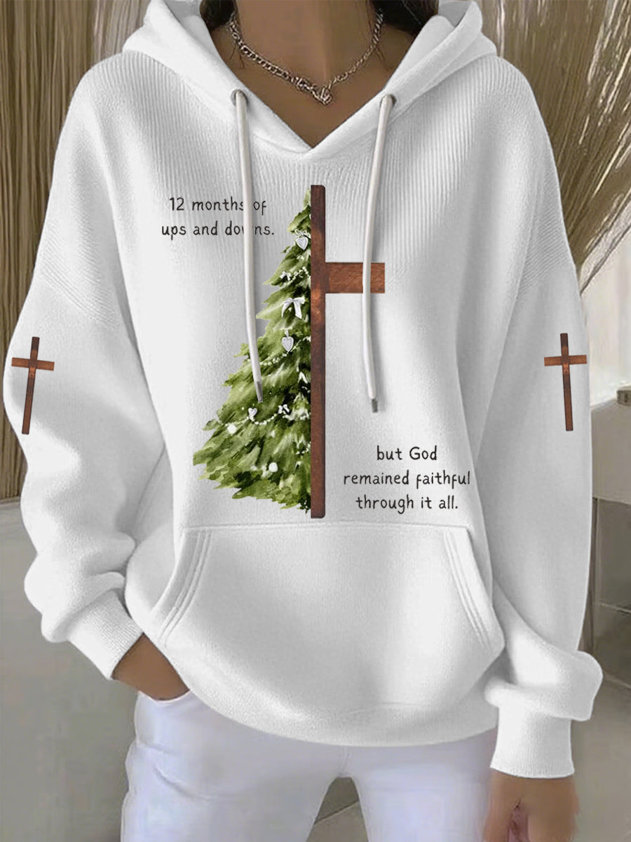 Women's Christmas Print Casual Hoodie