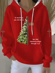 Women's Christmas Print Casual Hoodie