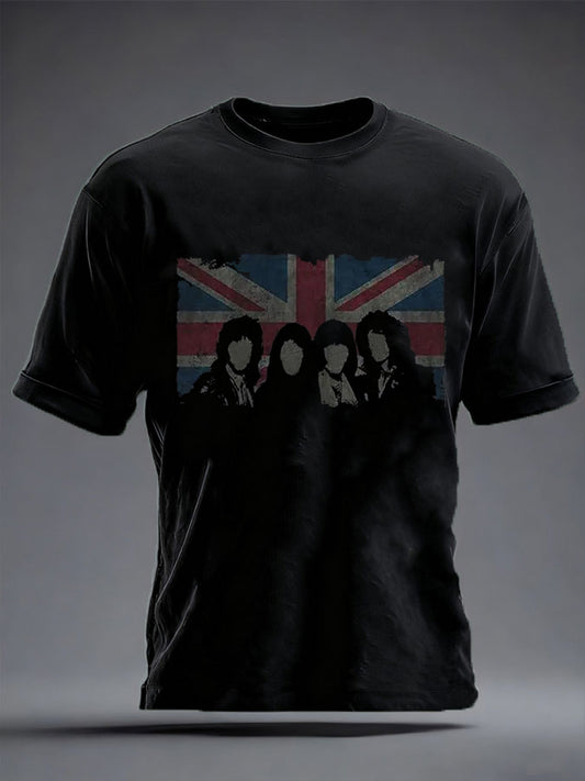 Men's Rock Music Inspired Printed T-shirt