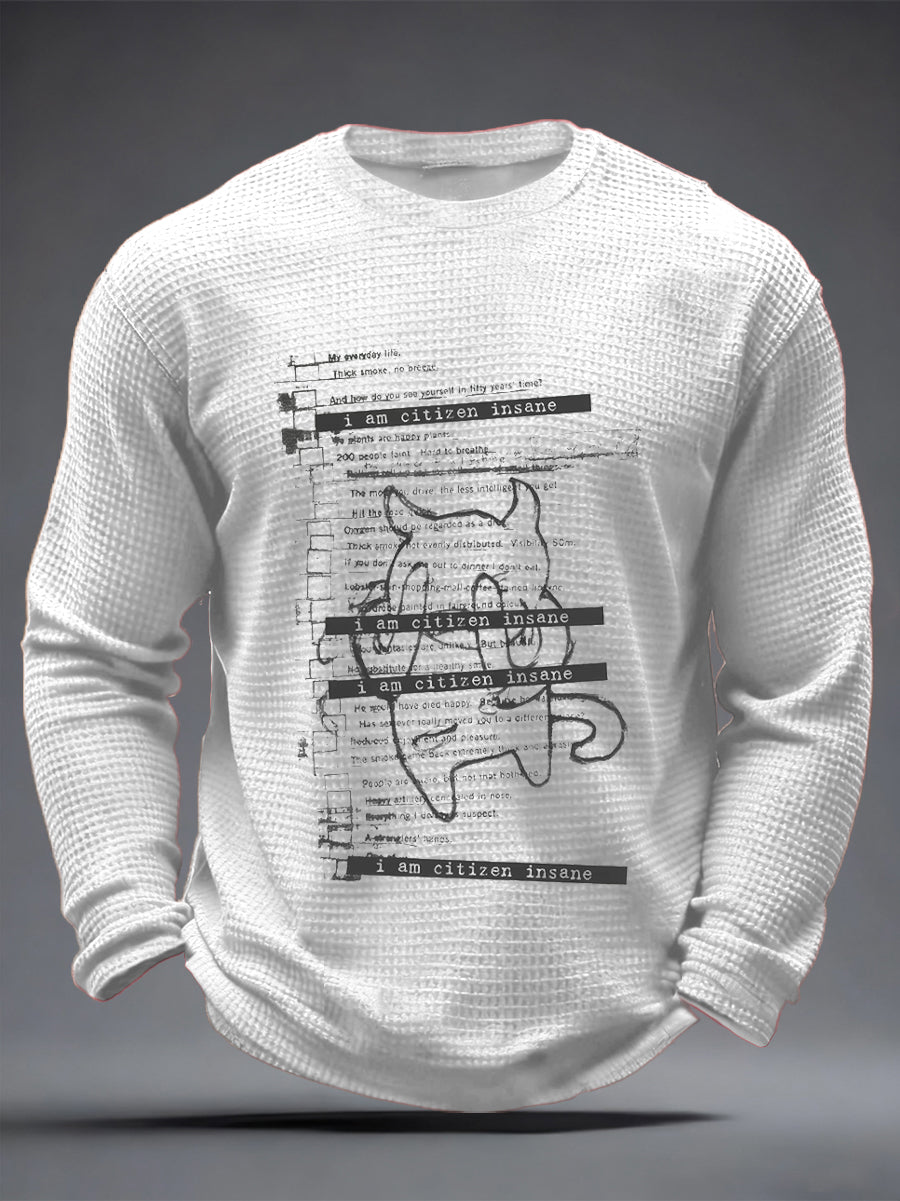Men's Rock Music Inspired Waffle Top