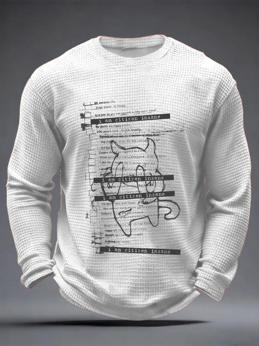 Men's Rock Music Inspired Waffle Top