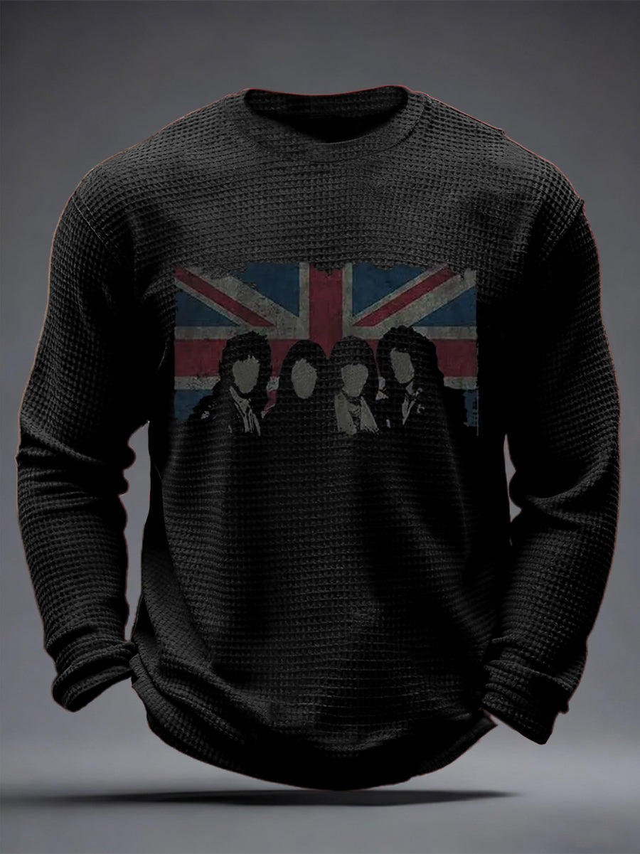 Men's Rock Music Inspired Waffle Top