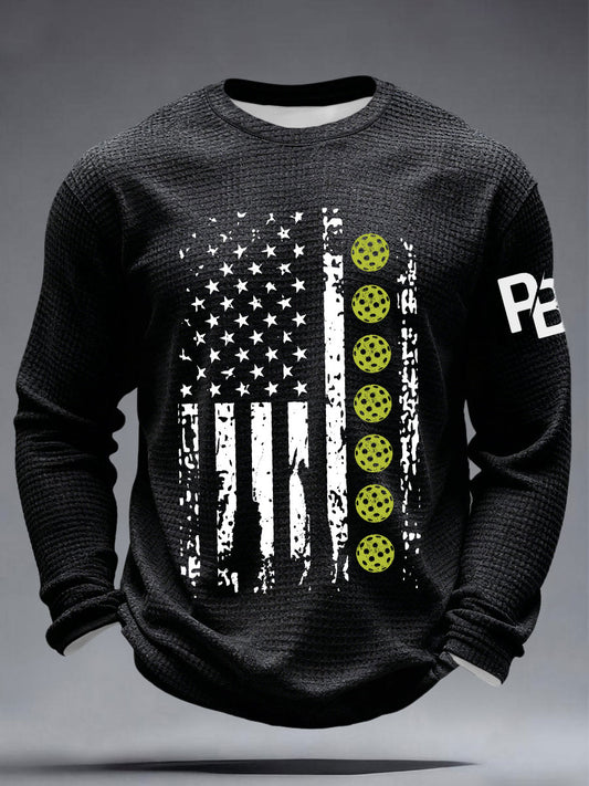 Men's Pickleball Enthusiast Waffle T-Shirts