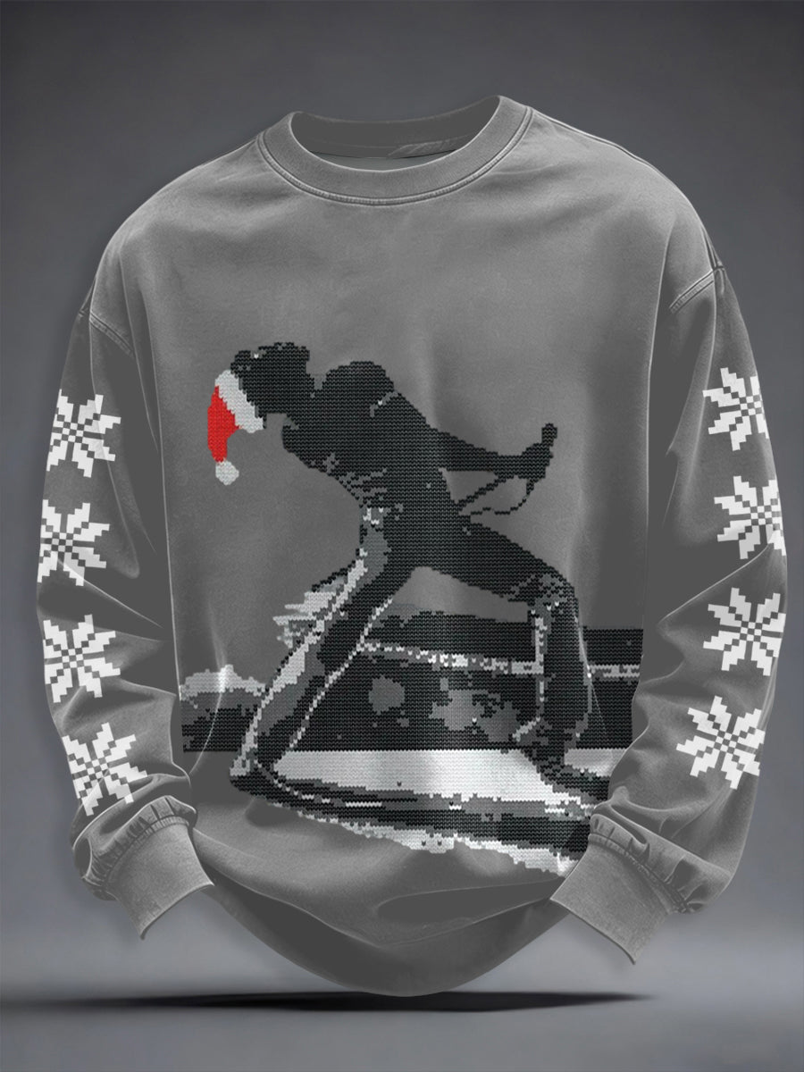 Men's Thanks God It's Christmas Rock Band Inspired Sweatshirt