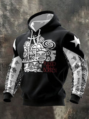 Men's Puerto Rico Taino Proud Art Printed Hoodie