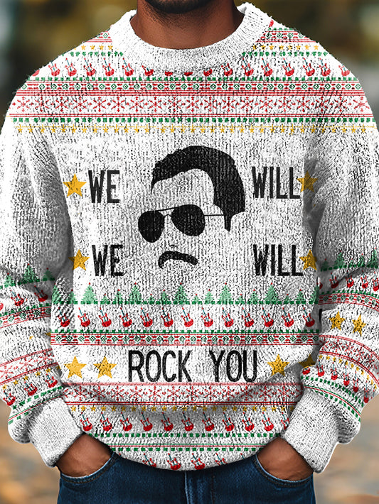 Men's Rock Band Inspired Christmas sweater
