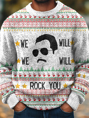 Men's Rock Band Inspired Christmas sweater