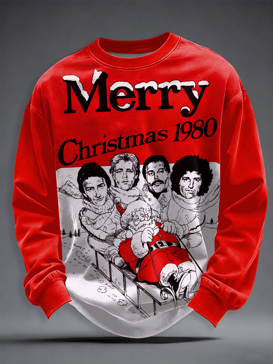Men's Rock Band Inspired Christmas Sweatshirt