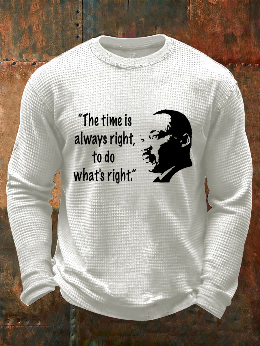 Men's MLK Day Waffle Long Sleeve T-Shirt