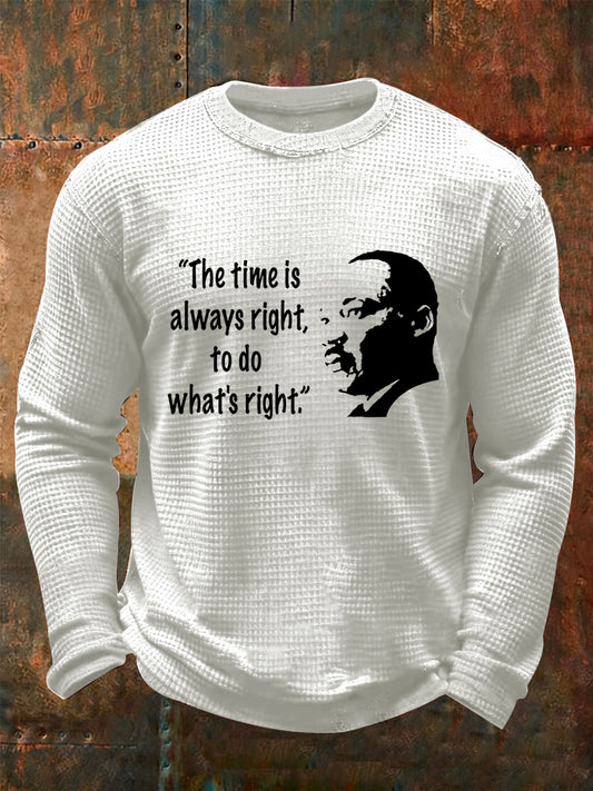Men's MLK Day Waffle Long Sleeve T-Shirt