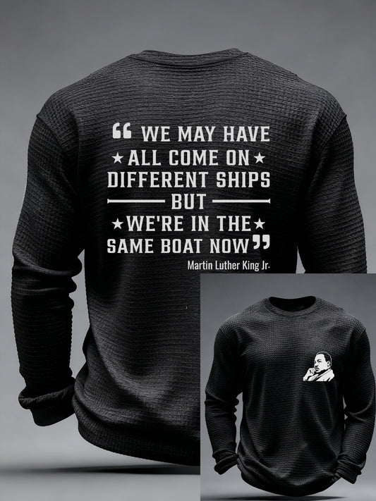 Men's MLK Day Waffle Long Sleeve T-Shirt