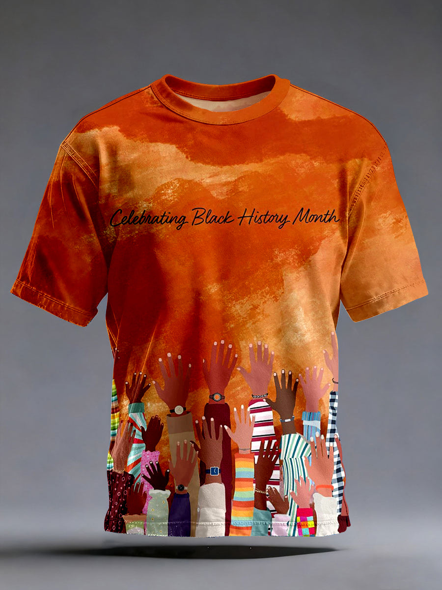 Men's Celebrating Black History Month Art Print T-Shirt