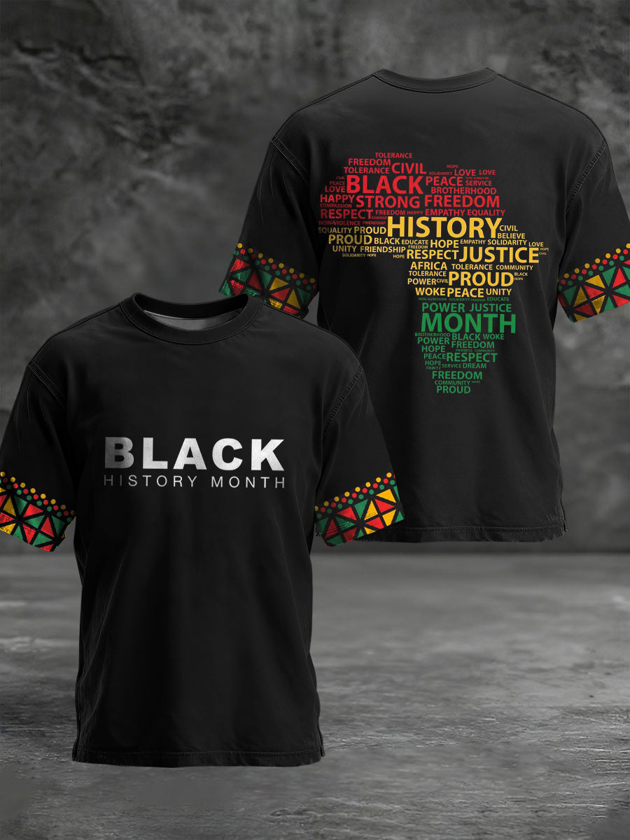 Men's Black History Month Inspired Print T-Shirt