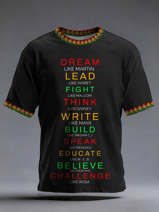 Men's Black History Month Inspired Print T-Shirt