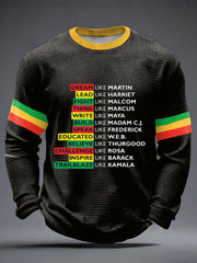 Men's Black History Month Waffle Long Sleeve T-Shirt
