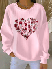 Women's Valentine's Day Round-Neck Sweatshirt