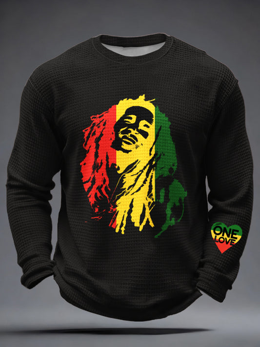 Men's Reggae Waffle Long Sleeve T-Shirt