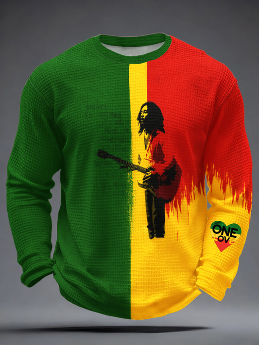 Men's Reggae Waffle Long Sleeve T-Shirt